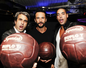 Director José Henrique Fonseca & Rodrigo Santoro at the Duplo T / Heleno Launch Party