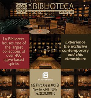 La Biblioteca agave bar at Zengo