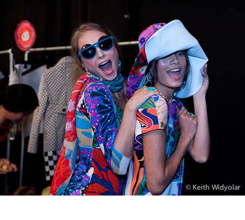 Backstage at Desigual Spring 2014 Collection at New York Fashion Week