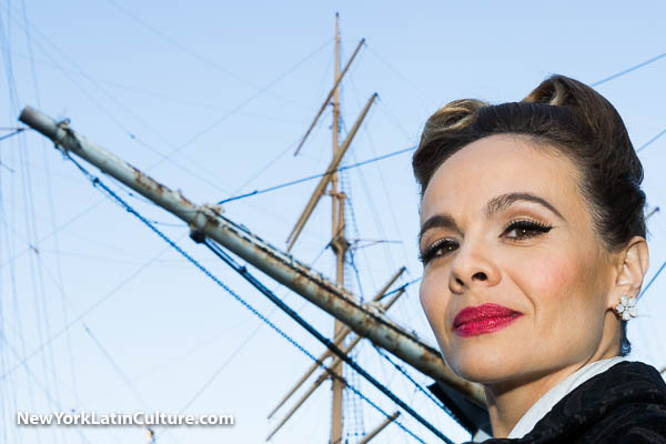 Ximena getting ready to board the Hornblower at South Street Seaport