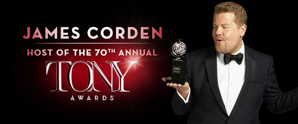 2016 Tony Awards host James Corden courtesy of Tony Awards
