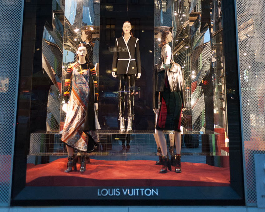 The flagship Louis Vuitton store in Midtown Manhattan in New York