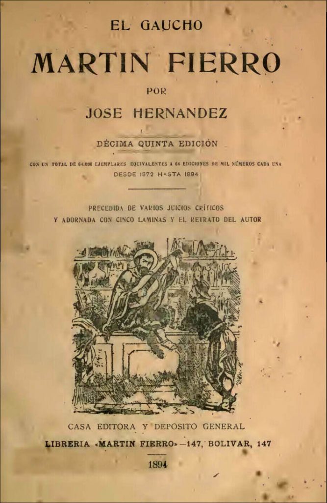 Martín Fierro Title Page 1894