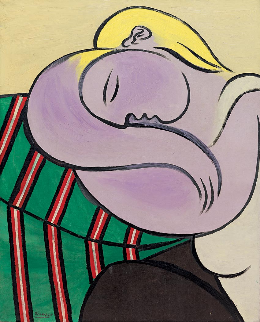 Pablo Picasso. Woman with Yellow Hair (Femme aux cheveux jaunes), Paris, December 1931 Oil on canvas, 100 x 81 cm. Solomon R. Guggenheim Museum, New York, Thannhauser Collection, Gift, Justin K. Thannhauser, 1978. © 2017 Estate of Pablo Picasso/Artists Rights Society (ARS), New York
