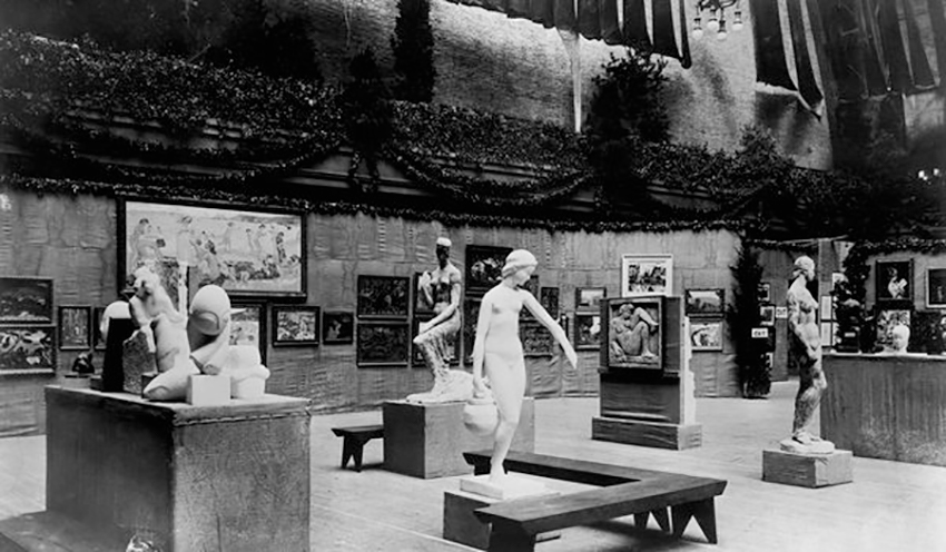 The 1913 Armory Show at the 69th Regiment Armory in NoMAD, Manhattan introduced Modern art to Americans.