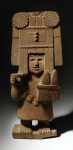 Aztec Stone Figure of the Goddess Chicomecoatl Postclassic, Circa 1300-1521 AD