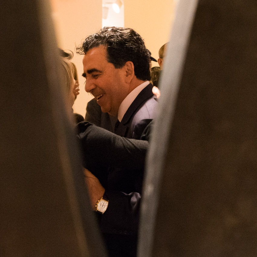 Calatrava greets friends at Marlborough Gallery