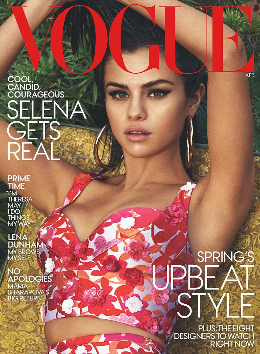 Selena Gomez on the April 2017 cover of American Vogue