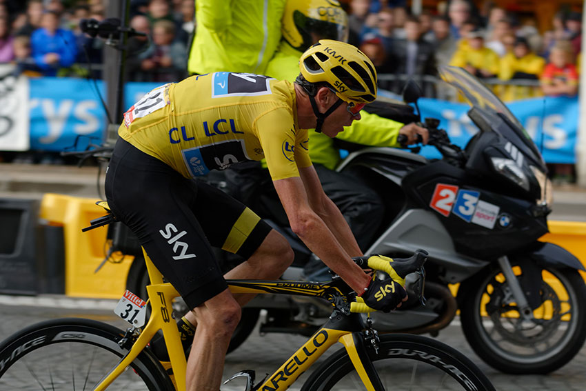 2017 champion Chris Froome in the 2015 Tour de France | courtesy of youkeys