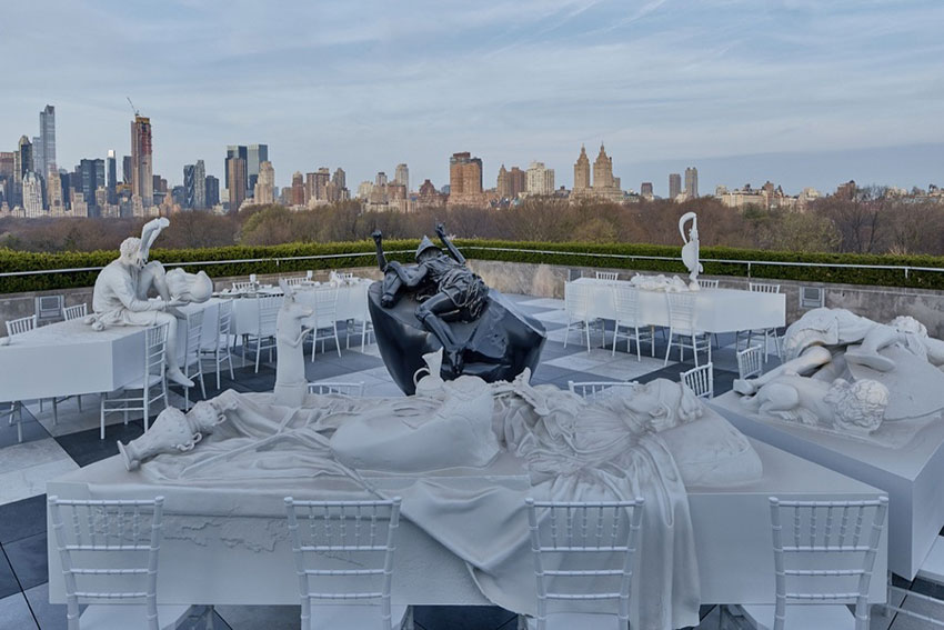 Adrián Villar Rojas. The Roof Garden Commission: Adrián Villar Rojas, The Theater of Disappearance. Installation view, The Metropolitan Museum of Art, 2017. Courtesy of the artist; Marian Goodman Gallery; and Kurimanzutto, Mexico City. Photographed by Jörg Baumann.