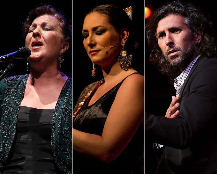 Carmen Linares, Marina Heredia, and Arcángel. Courtesy of Carnegie Hall.