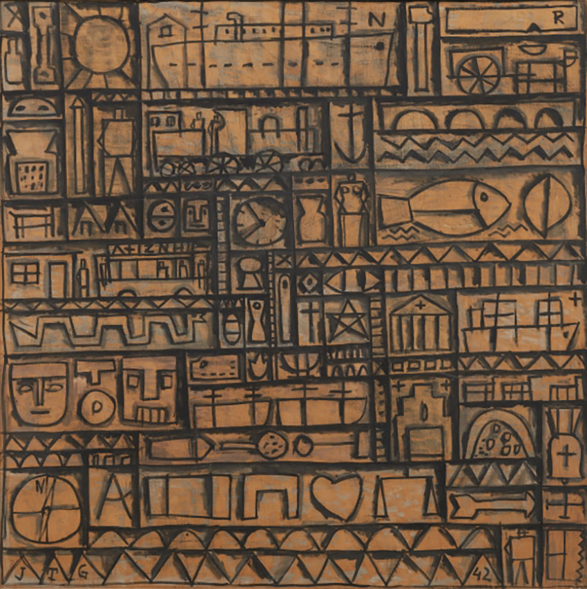 Joaquín Torres-García 'Arte constructivo universal,' 1942. Courtesy of the artist's family / Acquavella Galleries.