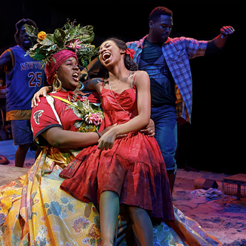 Alex Newell and Hailey Kilgore. Courtesy of 'Once on This Island'