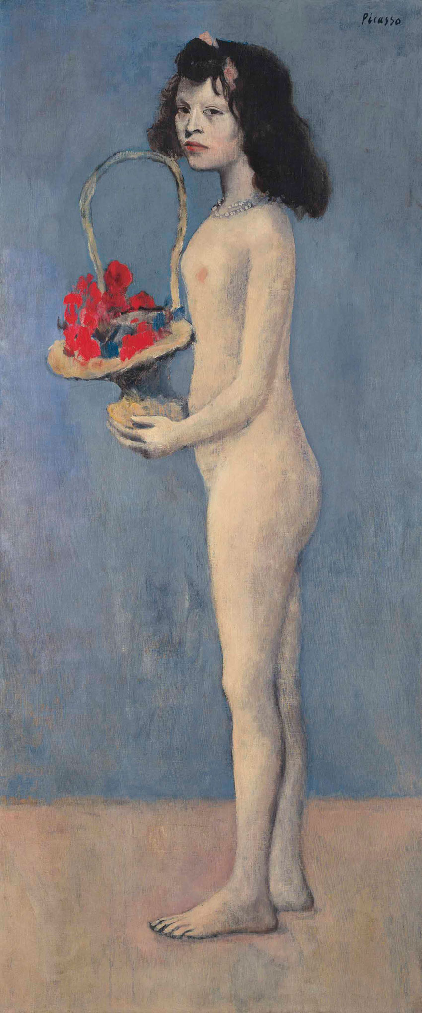 Pablo Picasso 'Fillette à la corbeille fleurie' (1905). Courtesy of Christie's.