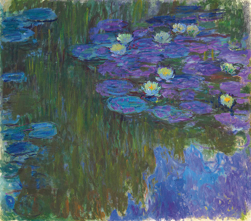Claude Monet, Nymphéas en fleur' (1914 - 1917). Courtesy of Christie's.