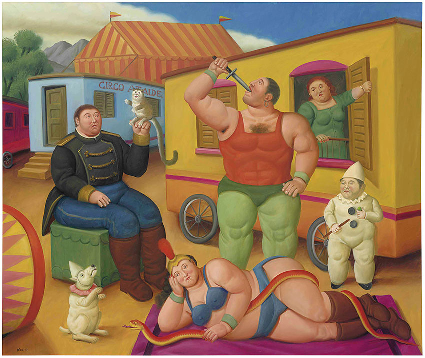 Fernando Botero 'Circus People' 2007. Courtesy of Christie's New York.