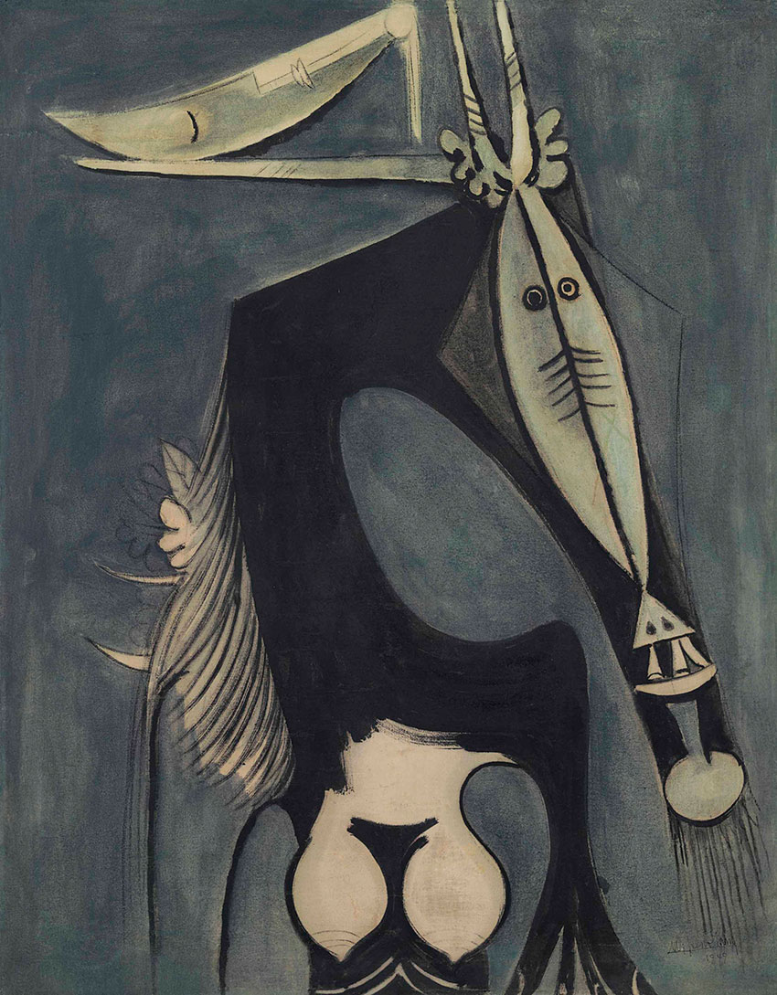 Wilfredo Lam, figure, 1949. Courtesy of Christie's New York. 