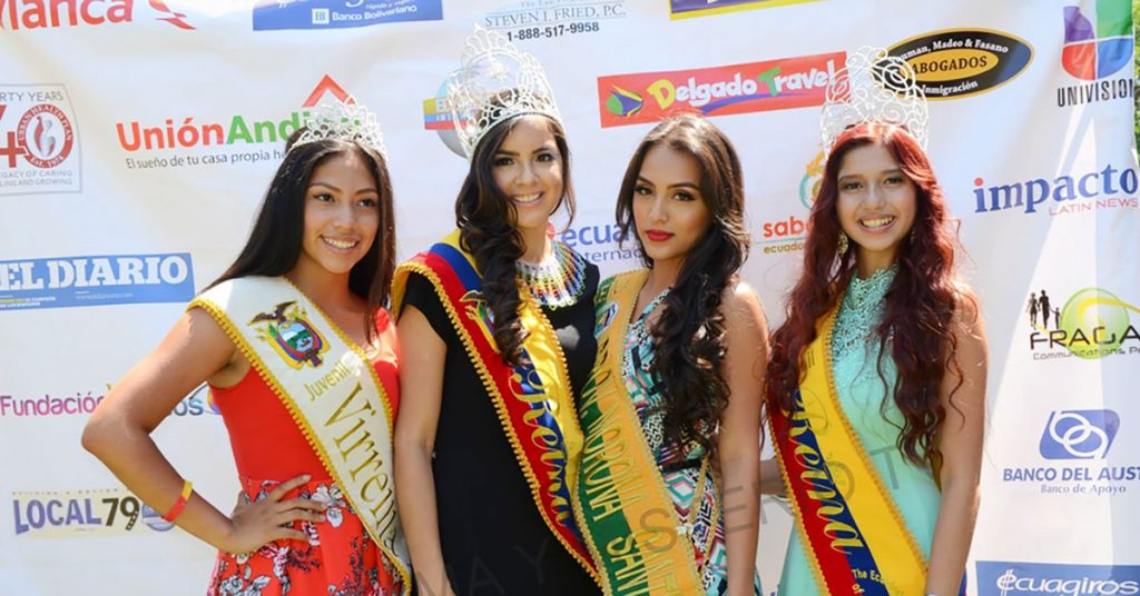 Ecuadorian Parade Beauty Queens. Courtesy of Ecuadorian Civic Committee of New York.