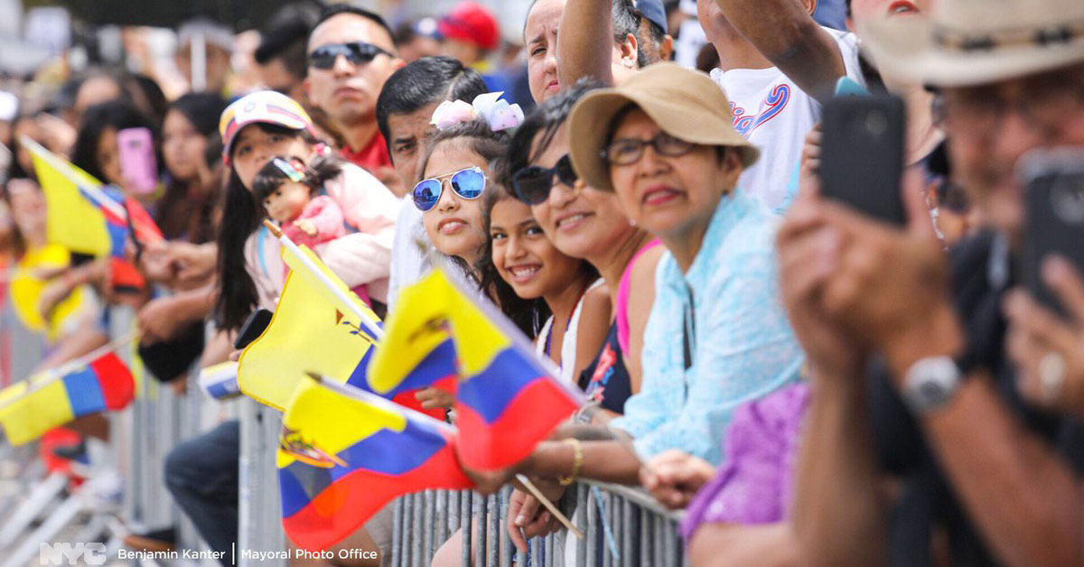 NYC Ecuadorian Parade. Courtesy of Benjamin Kanter / NYC Mayor's Office.