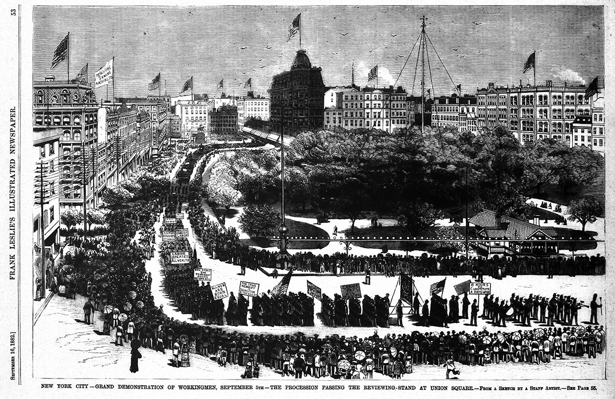 First Labor Day parade in New York City on September 5, 1882