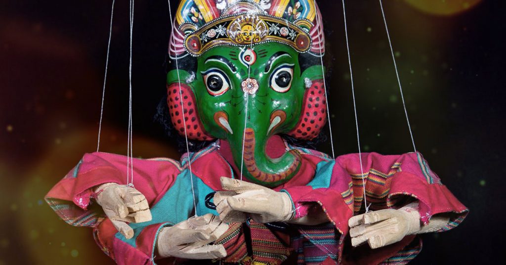 Ganesha puppet. Courtesy of the International Puppet Fringe Festival NYC.