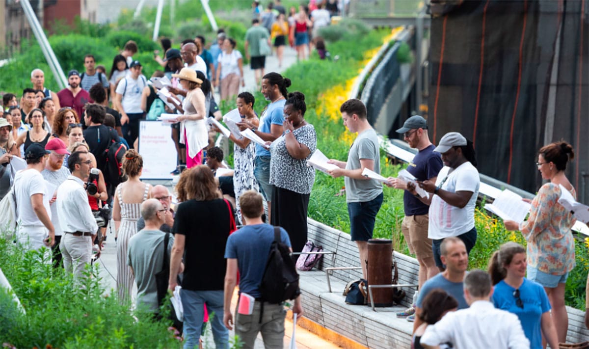 Mile-Long Opera. Courtesy of Liz Ligon / David Lang and Diller Scofidio + Renfro.