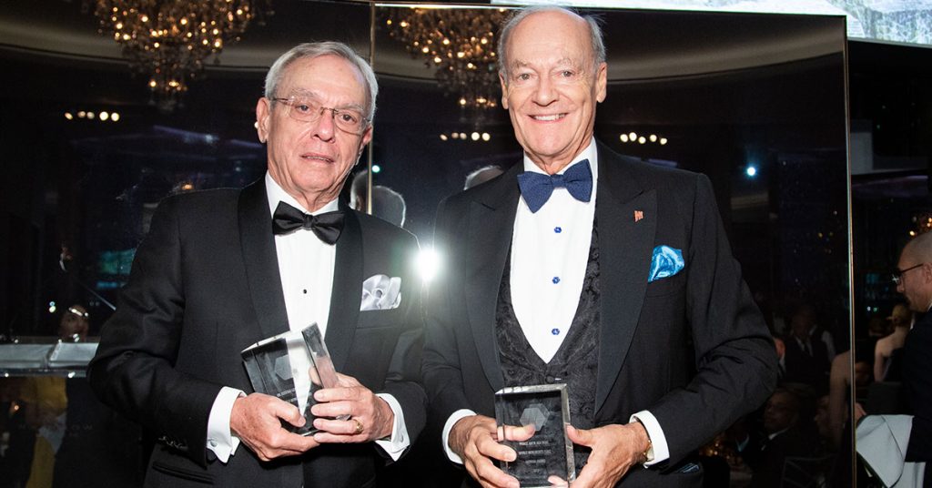 Dr. Eusebio Leal Spengler and Prince Amyn Aga Khan at the Hadrian Gala. Courtesy Tiffany Sage / BFA / WMF