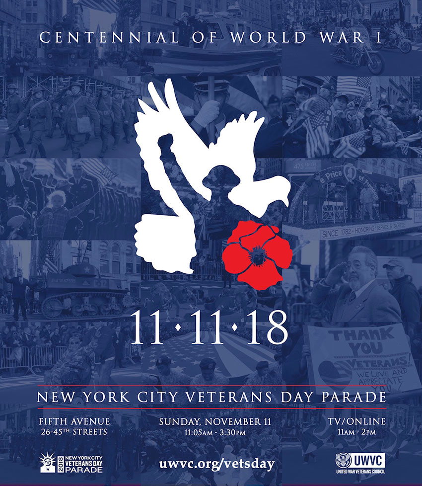 Veterans Day Parade 2018. Courtesy United War Veterans Council.