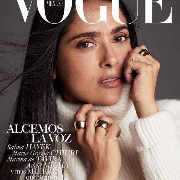 Salma Hayek on the cover of Vogue México November 2018. Courtesy of Condé Nast.