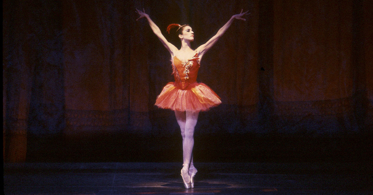 Lourdes Lopez dancing "Firebird" for New York City Ballet. Courtesy the artist.