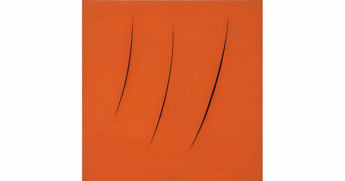 "Concetto Spaziale Attese" by Lucio Fontana (1959). Courtesy Olnick Spanu Collection, New York.
