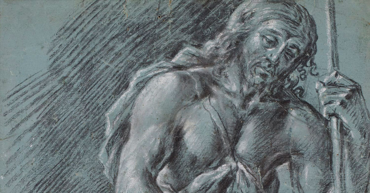 'Saint John' detail by Juan Antonio Conchillos (1695). Courtesy Colnaghi & Artur Ramon Art.