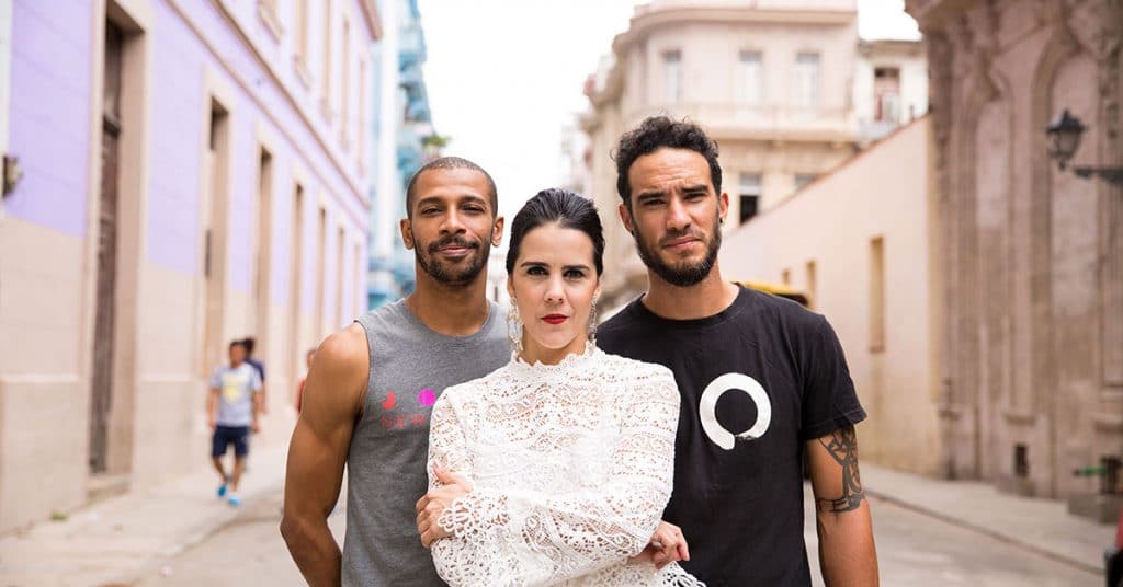 Osnel Delgado, Irene Rodríguez and George Céspedes for the Joyce Cuba Festival 2019