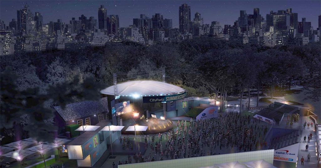 Central Park SummerStage 2019 renovations. Courtesy City Parks Foundation.