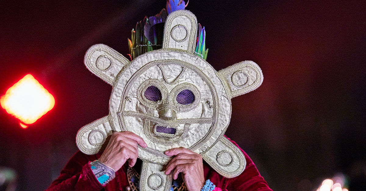 Taíno Children's Festival. Photo Peter Figen. Mask Yolanda Franjul.