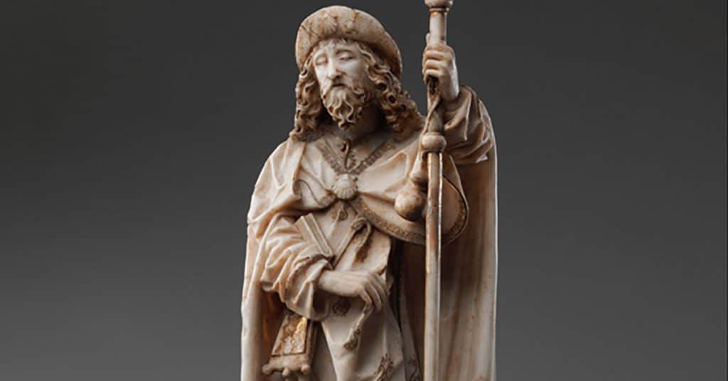 Saint James the Greater by Spanish artist Gil de Siloe, ca. 1489-93. (Met Cloisters)
