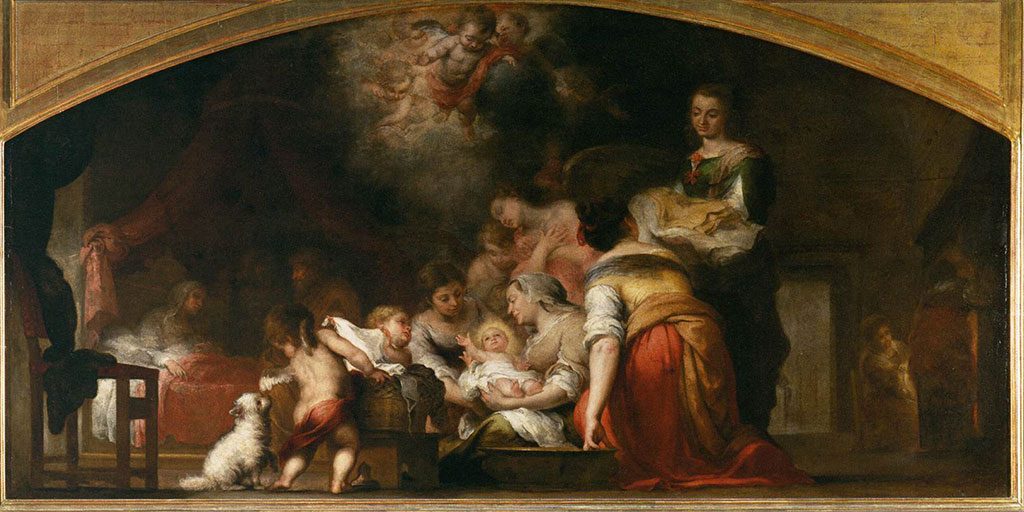 Bartolomé Esteban Murillo 'Birth of the Virgin (1660). Louvre, Paris.