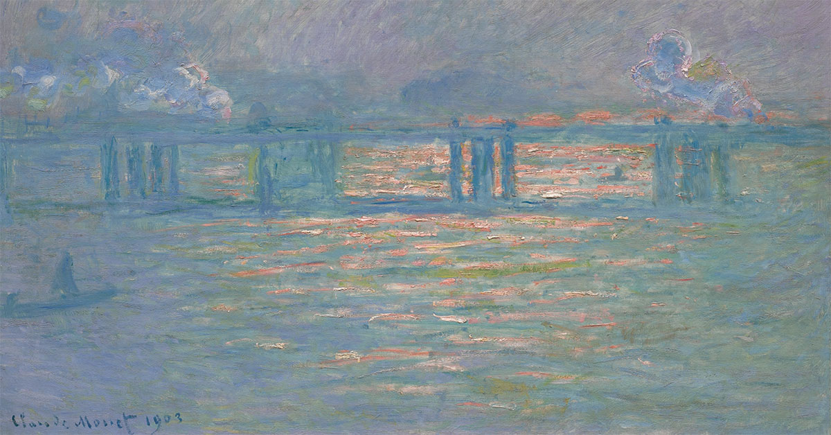 Claude Monet 'Charing Cross Bridge' (1903) detail (Sotheby's)
