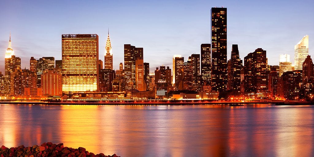 Midtown East, New York City with the Empire State Building, UN, Chrysler Building and Citibank Building (TifonImages/Dreamstime)