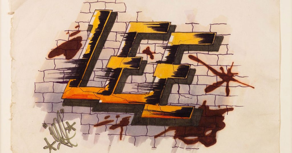 Lee letter study for 'Howard the Duck' (1978). (Lee Quiñones)