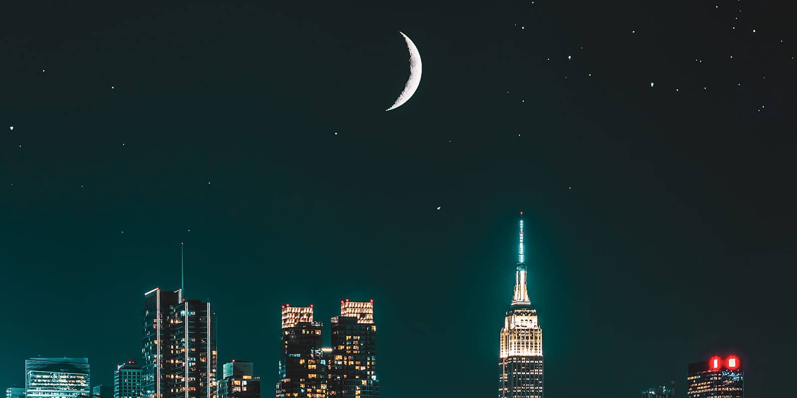 New Moon over New York City (Sanaan Mazhar/Pexels)