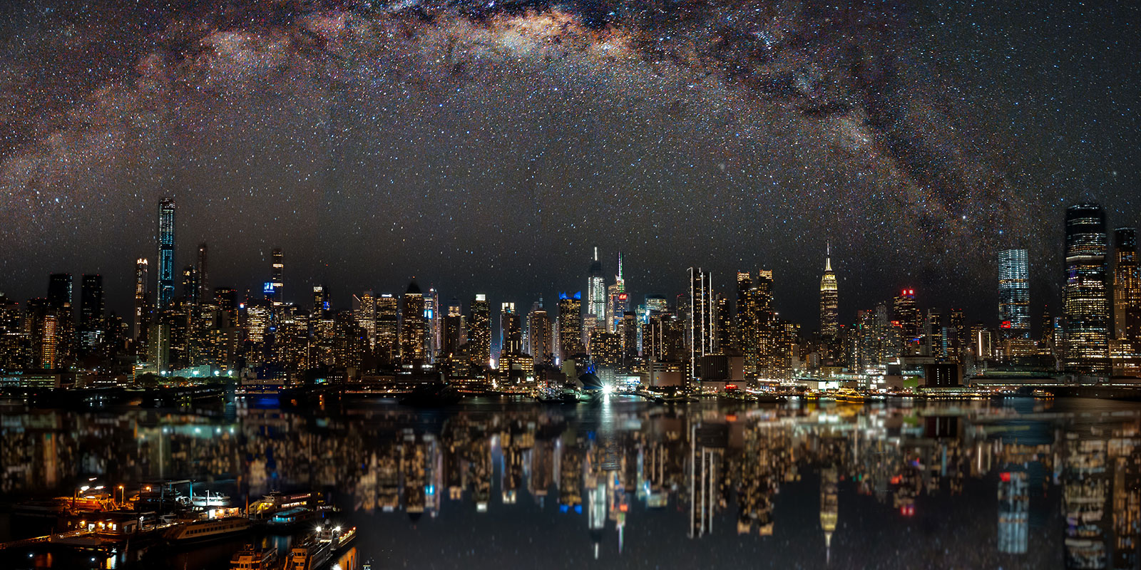 Milky Way over New York City (Sanaan Mazhar/Pexels)