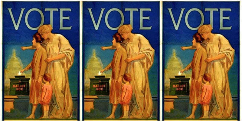 The 19th Amendment gave women the right to vote on August 18, 1920 (PD, Library of Virginia/Wikimedia)