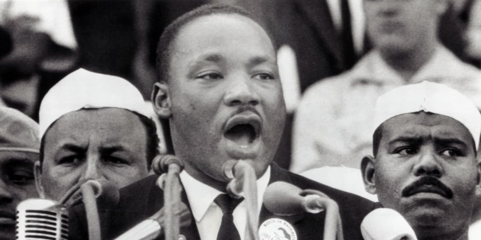 Rev. Dr. Martin Luther King Jr giving his "I Have a Dream" speech in Washington D.C. on August 28, 1963 (Everett Collection/Adobe)