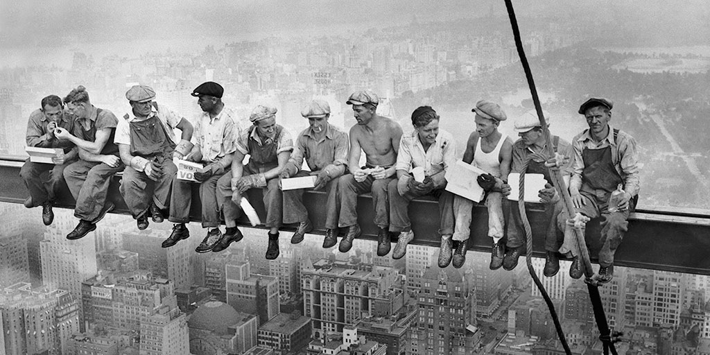 Celebrate Labor Day! "Lunch Atop a Skyscraper" Rockefeller Center. Charles Ebbets (1932)