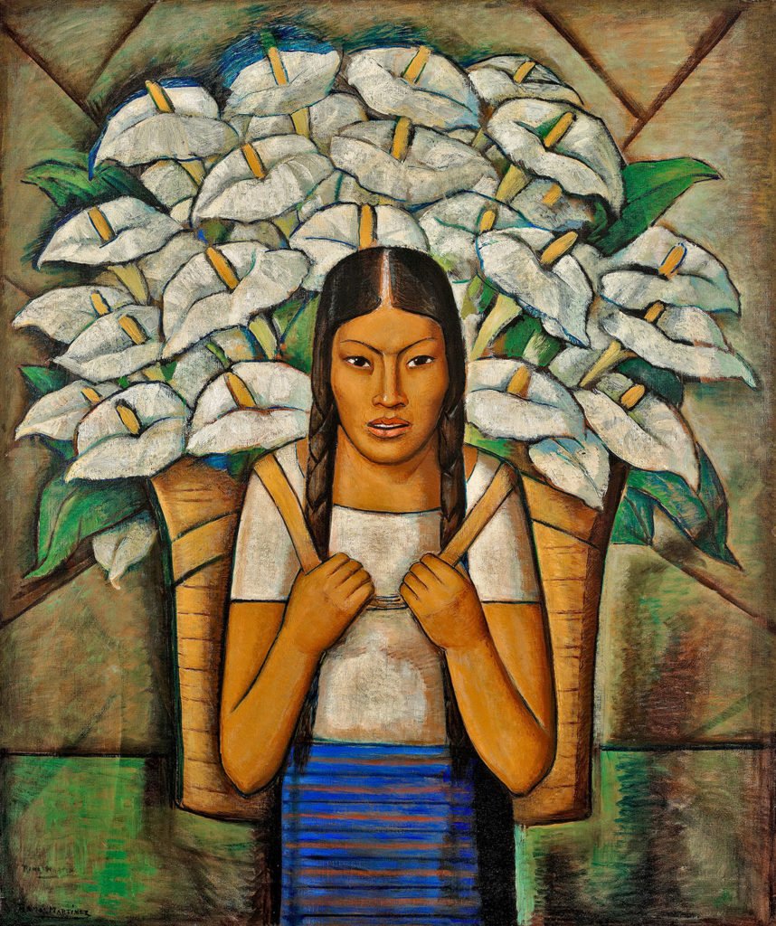 Alfredo Ramos Martínez. Calla Lily Vendor (Vendedora de Alcatraces), 1929. Oil on canvas, 45 13/16 × 36 in. (116.3 × 91.4 cm). Private collection. © The Alfredo Ramos Martínez Research Project, reproduced by permission