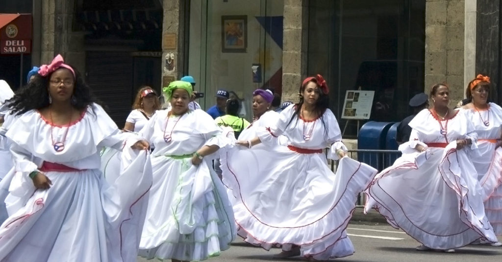 Bomba dresses at the National Puerto Rican Day Parade (Roberta Munoz/Dreamstime)