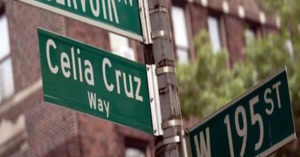 Celia Cruz Way at Reservoir Ave and W 195th St in Jerome Park, The Bronx (courtesy Omer Pardillo Cid)