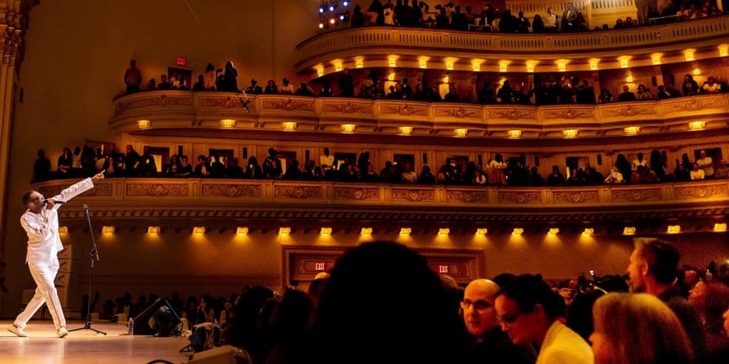 Youssou N'Dour at Carnegie Hall in 2018 (Jack Vartoogian/CH)