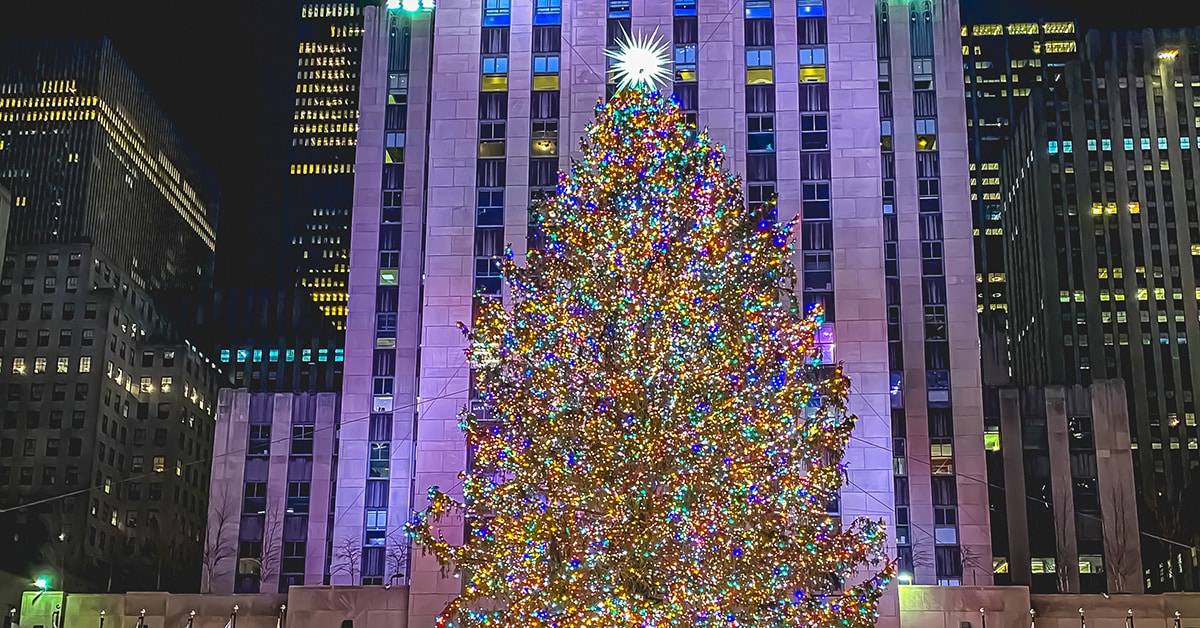 Der Weihnachtsbaum im Rockefeller Center ist eine Feiertagstradition in New York